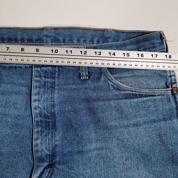 Wrangler Denim Blue Jeans Measure 38x34  13MWZ Cowboy Rodeo Western - Picture 8 of 14